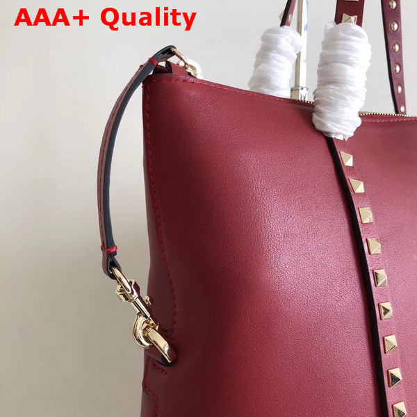 Valentino Rockstud Tote Red Calfskin Replica