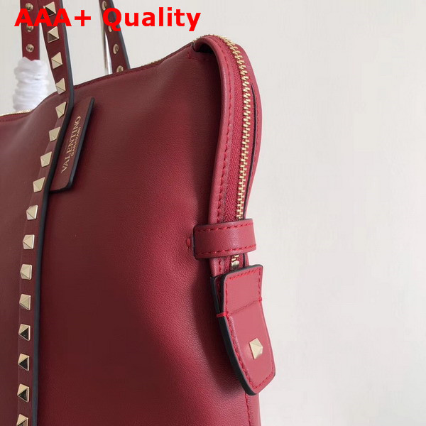 Valentino Rockstud Tote Red Calfskin Replica