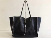 Valentino Rockstud Tote in Black Soft Calfskin For Sale