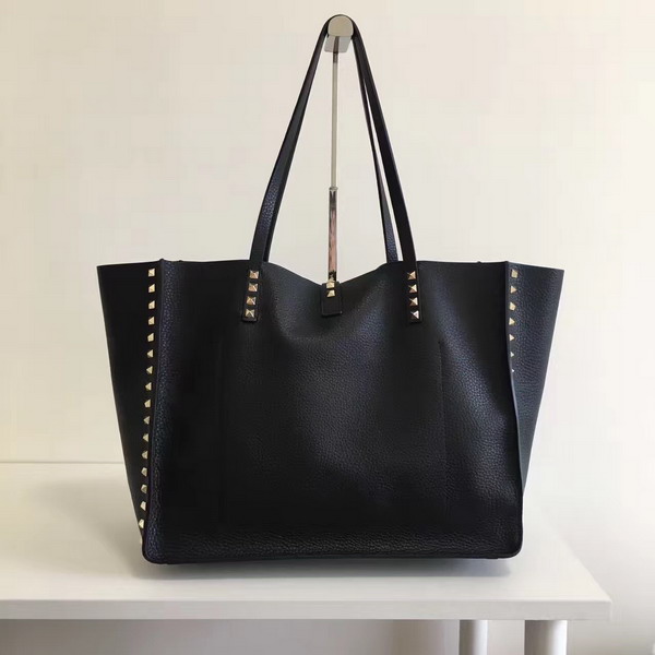 Valentino Rockstud Tote in Black Soft Calfskin For Sale