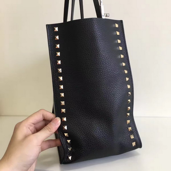 Valentino Rockstud Tote in Black Soft Calfskin For Sale