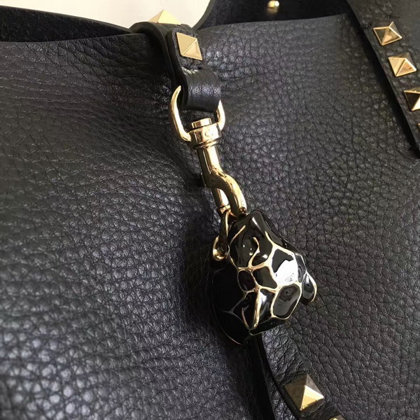 Valentino Rockstud Tote in Black Soft Calfskin For Sale