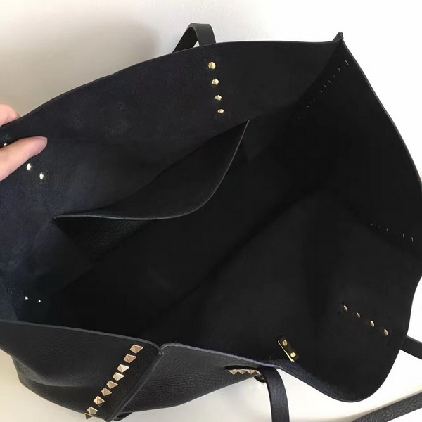 Valentino Rockstud Tote in Black Soft Calfskin For Sale