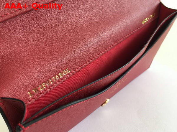 Valentino Rockstud Wallet in Red Calfskin Replica