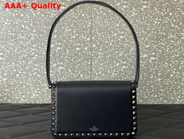 Valentino Rockstud23 Smooth Calfskin Shoulder Bag in Black Replica