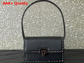 Valentino Rockstud23 Smooth Calfskin Shoulder Bag in Black Replica