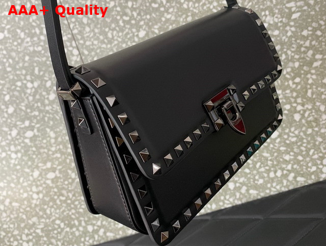 Valentino Rockstud23 Smooth Calfskin Shoulder Bag in Black Replica