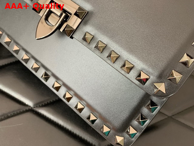 Valentino Rockstud23 Smooth Calfskin Shoulder Bag in Black Replica