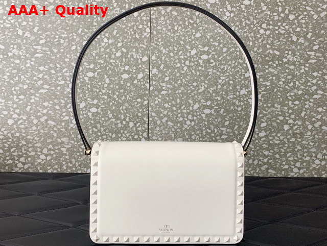 Valentino Rockstud23 Smooth Calfskin Shoulder Bag in White Replica