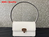 Valentino Rockstud23 Smooth Calfskin Shoulder Bag in White Replica