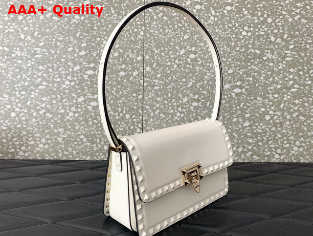 Valentino Rockstud23 Smooth Calfskin Shoulder Bag in White Replica