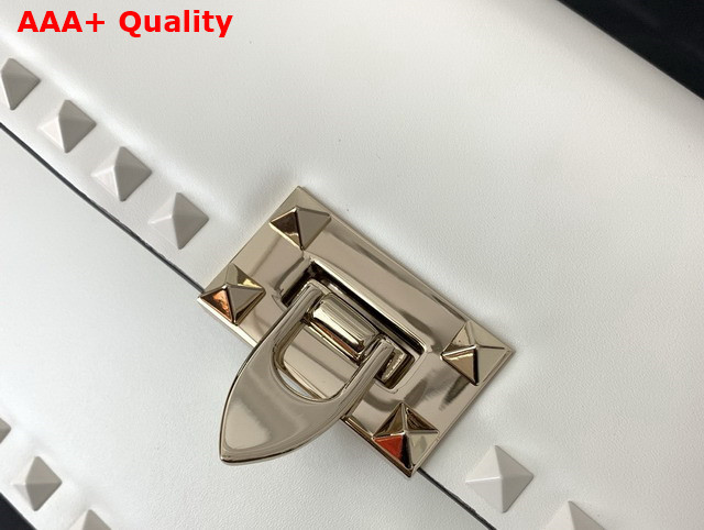 Valentino Rockstud23 Smooth Calfskin Shoulder Bag in White Replica