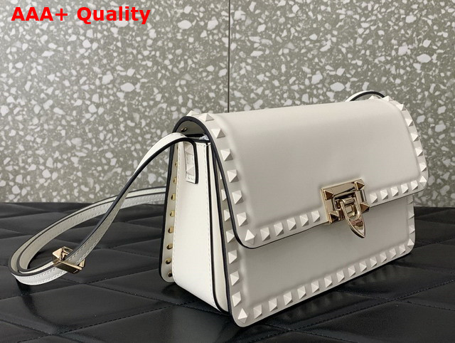 Valentino Rockstud23 Smooth Calfskin Shoulder Bag in White Replica