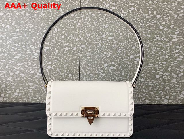 Valentino Rockstud23 Smooth Calfskin Shoulder Bag in White Replica