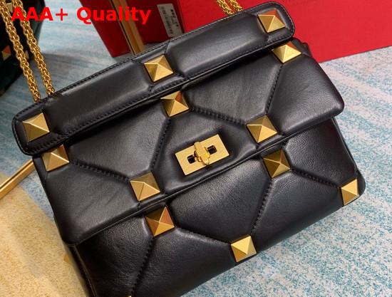 Valentino Roman Stud Nappa Chain Bag in Black Replica