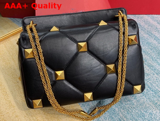 Valentino Roman Stud Nappa Chain Bag in Black Replica