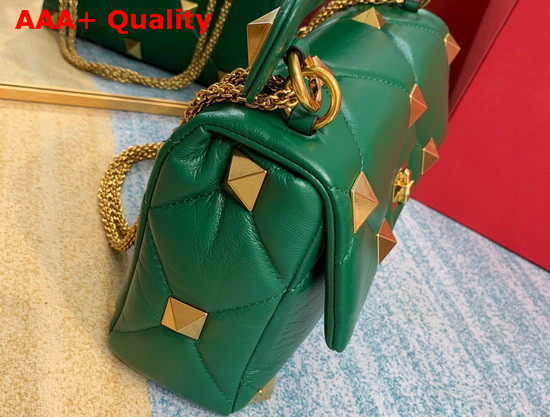 Valentino Roman Stud Nappa Chain Bag in Green Replica