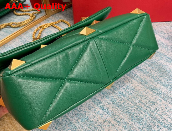 Valentino Roman Stud Nappa Chain Bag in Green Replica