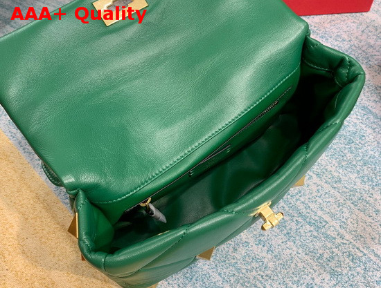 Valentino Roman Stud Nappa Chain Bag in Green Replica