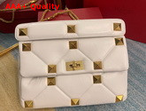 Valentino Roman Stud Nappa Chain Bag in Ivory Replica