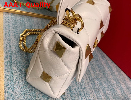 Valentino Roman Stud Nappa Chain Bag in Ivory Replica