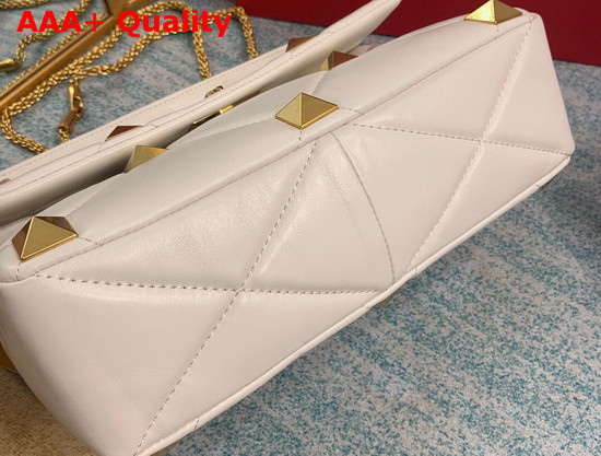 Valentino Roman Stud Nappa Chain Bag in Ivory Replica