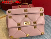 Valentino Roman Stud Nappa Chain Bag in Light Pink Replica