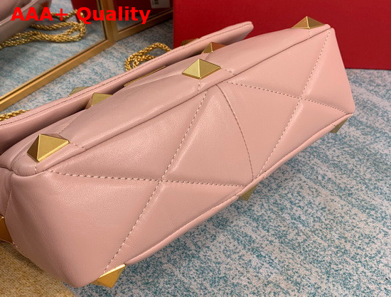 Valentino Roman Stud Nappa Chain Bag in Light Pink Replica