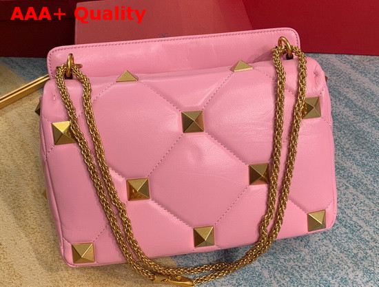 Valentino Roman Stud Nappa Chain Bag in Rose Cannelle Replica