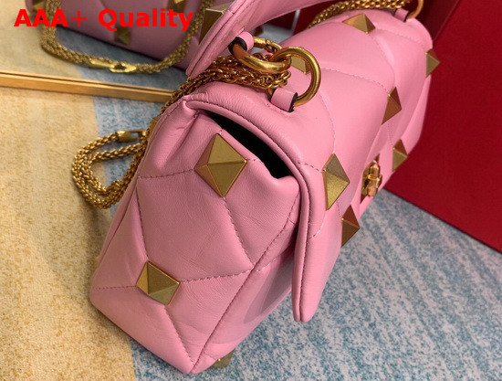 Valentino Roman Stud Nappa Chain Bag in Rose Cannelle Replica