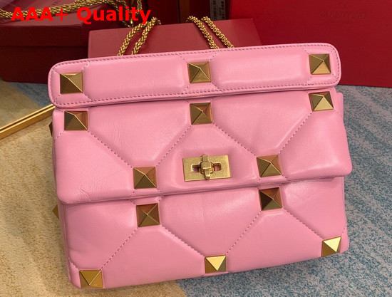 Valentino Roman Stud Nappa Chain Bag in Rose Cannelle Replica