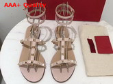 Valentino See Through Flat Sandal in Pink Replica