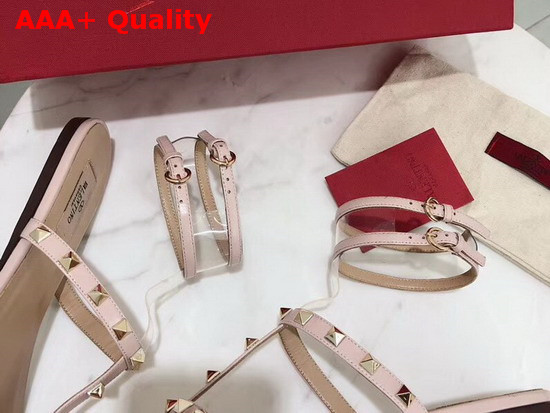 Valentino See Through Flat Sandal in Pink Replica