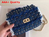 Valentino Small Denim Rockstud Spike Bag Replica