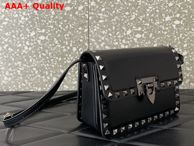 Valentino Small Rockstud23 Smooth Calfskin Shoulder Bag in Black Replica