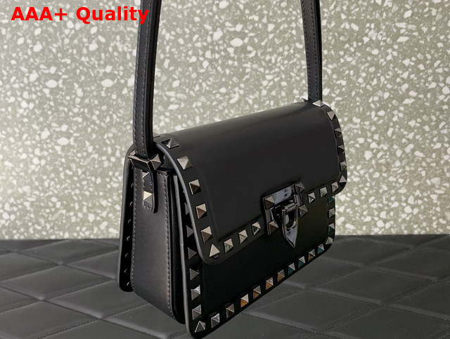 Valentino Small Rockstud23 Smooth Calfskin Shoulder Bag in Black Replica