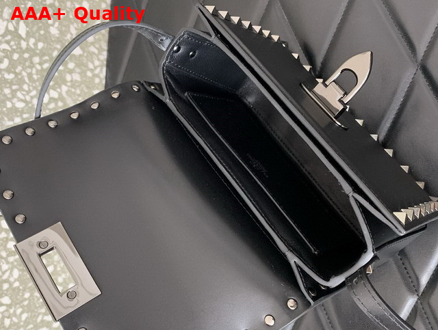 Valentino Small Rockstud23 Smooth Calfskin Shoulder Bag in Black Replica