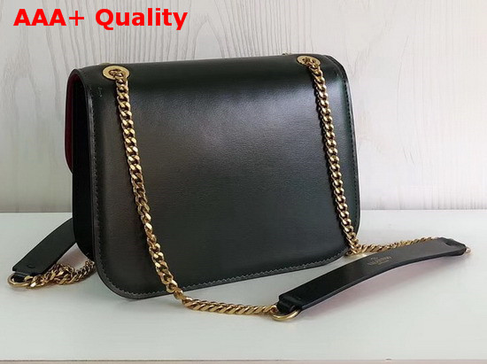 Valentino Small Vlock Calfskin Shoulder Bag in Black Calfskin Leather Replica