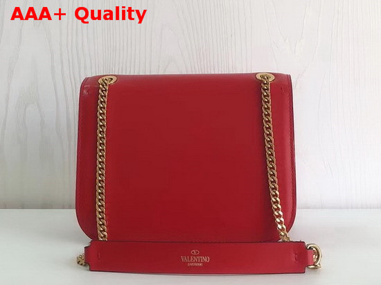 Valentino Small Vlock Calfskin Shoulder Bag in Red Calfskin Leather Replica