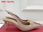 Valentino The Bold Edition Vlogo Calfskin Slingback Pump 60mm Nude Replica