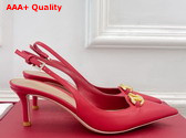 Valentino The Bold Edition Vlogo Calfskin Slingback Pump 60mm Red Replica