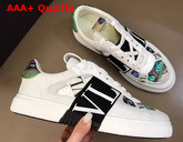 Valentino VL7N Sneaker in Green Multicolor Printed Calfskin Leather with Black Bands Replica