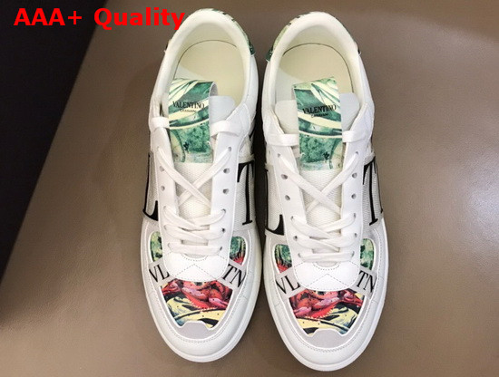 Valentino VL7N Sneaker in Multicolor Printed Calfskin Leather with White Bands Replica