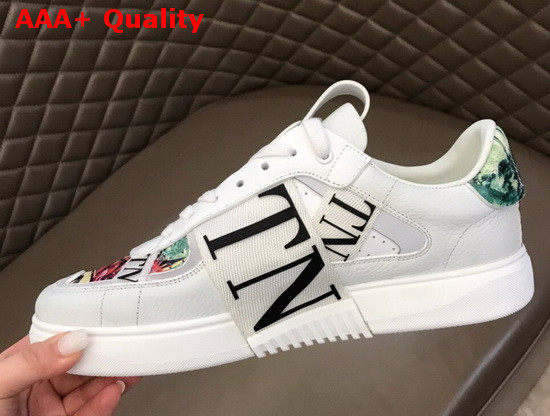 Valentino VL7N Sneaker in Multicolor Printed Calfskin Leather with White Bands Replica