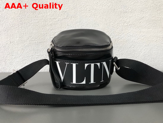 Valentino VLTN Camera Bag in Black Shiny Canvas Replica