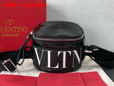 Valentino VLTN Camera Bag in Black Shiny Canvas Replica