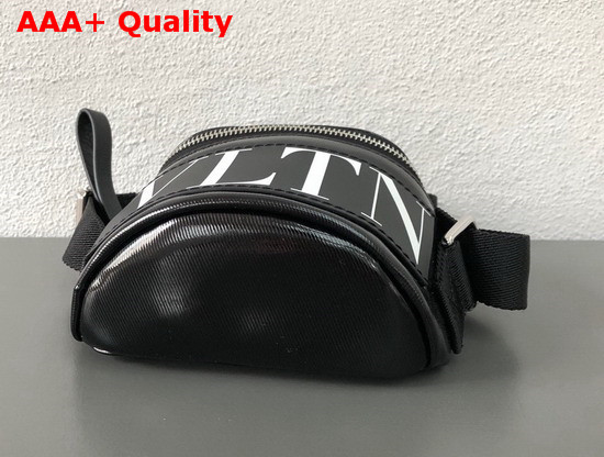 Valentino VLTN Camera Bag in Black Shiny Canvas Replica