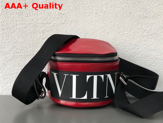 Valentino VLTN Camera Bag in Red Shiny Canvas Replica