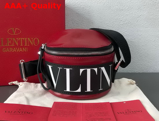 Valentino VLTN Camera Bag in Red Shiny Canvas Replica