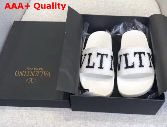 Valentino VLTN Slide with Swarovski Crystals White Replica